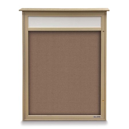 United Visual Products Single Door Enclosed Indoor Letterboard UV1140H-WHITE-WHITE